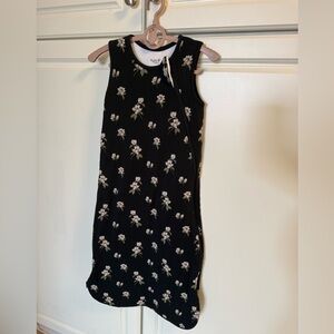 Kyte BABY Black Sleep Sack with White Floral Print